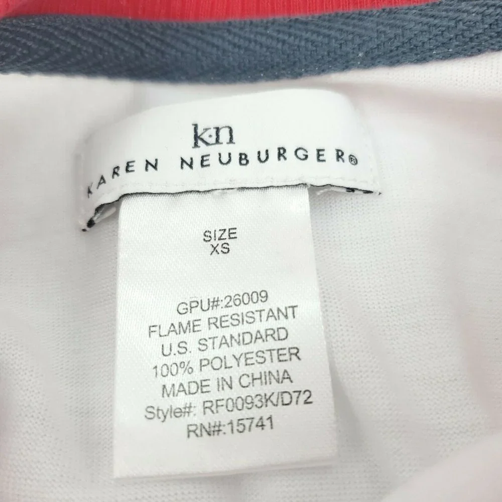Karen Neuburger Kids Red White Gray Snow Way Fleece 2 Pc Pajama Set Sz X…